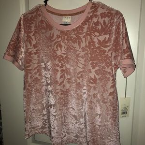 Pink top from target with suede details